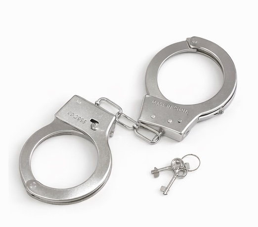 Algema de Metal Erótica para Sado Hand Cuffs com Chave